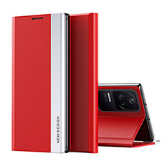 Handytasche Stand Schutzhülle Flip Leder Hülle Q01H für Xiaomi Poco F4 5G Rot