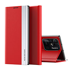 Handytasche Stand Schutzhülle Flip Leder Hülle Q01H für Xiaomi Redmi 10 India Rot