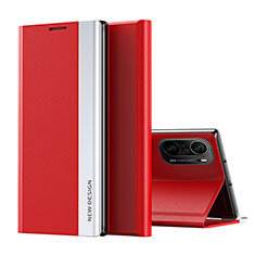 Handytasche Stand Schutzhülle Flip Leder Hülle Q01H für Xiaomi Redmi K40 5G Rot