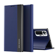 Handytasche Stand Schutzhülle Flip Leder Hülle Q01H für Xiaomi Redmi Note 10 Pro 4G Blau