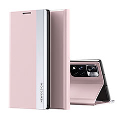 Handytasche Stand Schutzhülle Flip Leder Hülle Q01H für Xiaomi Redmi Note 11 Pro+ Plus 5G Rosegold