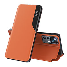 Handytasche Stand Schutzhülle Flip Leder Hülle Q02H für Xiaomi Mi 12T 5G Orange