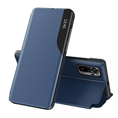 Handytasche Stand Schutzhülle Flip Leder Hülle Q02H für Xiaomi Poco M5S Blau