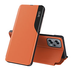 Handytasche Stand Schutzhülle Flip Leder Hülle Q02H für Xiaomi Redmi K50i 5G Orange