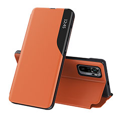 Handytasche Stand Schutzhülle Flip Leder Hülle Q02H für Xiaomi Redmi Note 10S 4G Orange