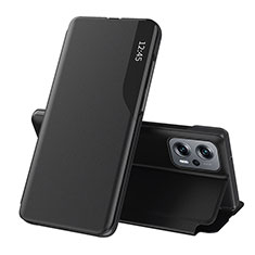 Handytasche Stand Schutzhülle Flip Leder Hülle Q02H für Xiaomi Redmi Note 11T Pro+ Plus 5G Schwarz