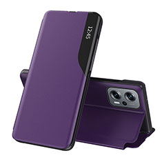 Handytasche Stand Schutzhülle Flip Leder Hülle Q02H für Xiaomi Redmi Note 12T Pro 5G Violett