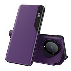 Handytasche Stand Schutzhülle Flip Leder Hülle QH1 für Huawei Honor Magic5 Lite 5G Violett