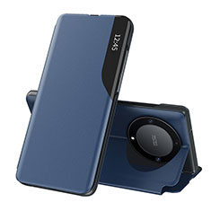 Handytasche Stand Schutzhülle Flip Leder Hülle QH1 für Huawei Honor Magic6 Lite 5G Blau