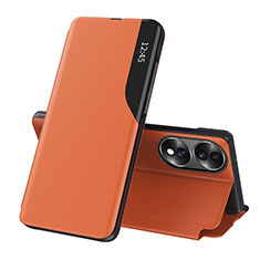 Handytasche Stand Schutzhülle Flip Leder Hülle QH1 für Huawei Honor X7b Orange