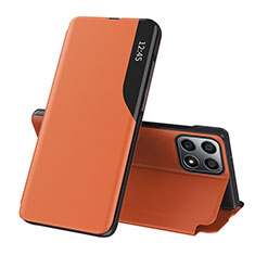 Handytasche Stand Schutzhülle Flip Leder Hülle QH1 für Huawei Honor X8b Orange