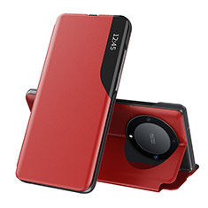 Handytasche Stand Schutzhülle Flip Leder Hülle QH1 für Huawei Honor X9a 5G Rot