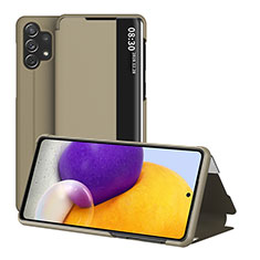 Handytasche Stand Schutzhülle Flip Leder Hülle QH1 für Samsung Galaxy A32 4G Gold