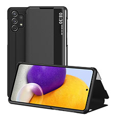 Handytasche Stand Schutzhülle Flip Leder Hülle QH1 für Samsung Galaxy A32 4G Schwarz