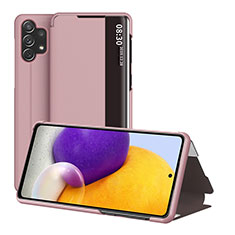 Handytasche Stand Schutzhülle Flip Leder Hülle QH1 für Samsung Galaxy A32 5G Rosegold