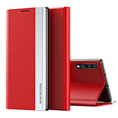 Handytasche Stand Schutzhülle Flip Leder Hülle QH1 für Samsung Galaxy A70 Rot