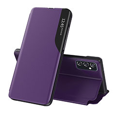 Handytasche Stand Schutzhülle Flip Leder Hülle QH1 für Samsung Galaxy F23 5G Violett
