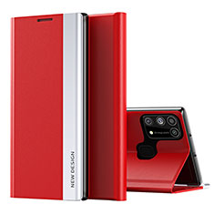 Handytasche Stand Schutzhülle Flip Leder Hülle QH1 für Samsung Galaxy M31 Rot