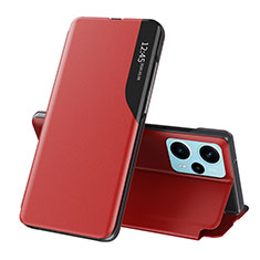 Handytasche Stand Schutzhülle Flip Leder Hülle QH1 für Xiaomi Poco F5 5G Rot