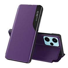 Handytasche Stand Schutzhülle Flip Leder Hülle QH1 für Xiaomi Poco F5 5G Violett