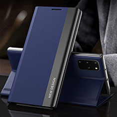 Handytasche Stand Schutzhülle Flip Leder Hülle QH2 für Samsung Galaxy S20 Plus 5G Blau