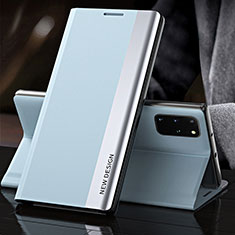 Handytasche Stand Schutzhülle Flip Leder Hülle QH2 für Samsung Galaxy S20 Plus 5G Hellblau