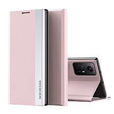 Handytasche Stand Schutzhülle Flip Leder Hülle QH2 für Xiaomi Redmi Note 12S Rosegold