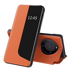 Handytasche Stand Schutzhülle Flip Leder Hülle QH3 für Huawei Mate 60 Orange