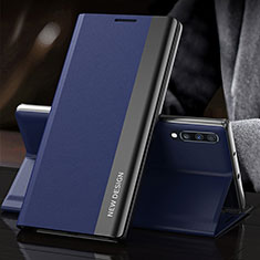 Handytasche Stand Schutzhülle Flip Leder Hülle QH3 für Samsung Galaxy A70 Blau
