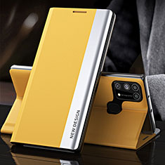 Handytasche Stand Schutzhülle Flip Leder Hülle QH3 für Samsung Galaxy M31 Prime Edition Gelb
