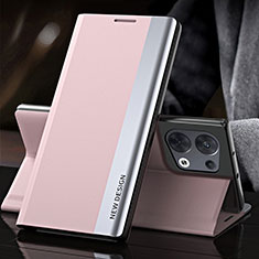 Handytasche Stand Schutzhülle Flip Leder Hülle QH4 für Xiaomi Redmi Note 13 Pro 5G Rosegold