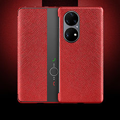 Handytasche Stand Schutzhülle Flip Leder Hülle QK2 für Huawei P50 Rot