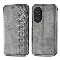 Handytasche Stand Schutzhülle Flip Leder Hülle S01D für Huawei Honor 50 SE 5G Grau