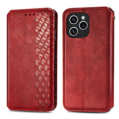 Handytasche Stand Schutzhülle Flip Leder Hülle S01D für Huawei Honor 60 SE 5G Rot