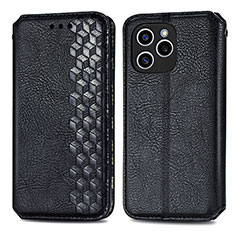 Handytasche Stand Schutzhülle Flip Leder Hülle S01D für Huawei Honor 60 SE 5G Schwarz