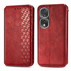 Handytasche Stand Schutzhülle Flip Leder Hülle S01D für Huawei Honor 80 Pro Flat 5G Rot