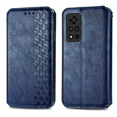 Handytasche Stand Schutzhülle Flip Leder Hülle S01D für Huawei Honor V40 5G Blau