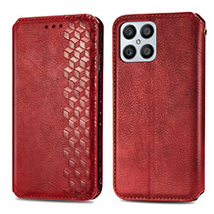 Handytasche Stand Schutzhülle Flip Leder Hülle S01D für Huawei Honor X8 4G Rot