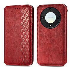 Handytasche Stand Schutzhülle Flip Leder Hülle S01D für Huawei Honor X9a 5G Rot