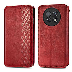 Handytasche Stand Schutzhülle Flip Leder Hülle S01D für Huawei Nova Y91 Rot