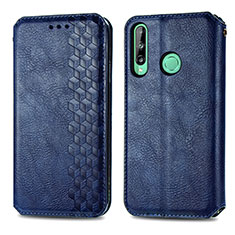 Handytasche Stand Schutzhülle Flip Leder Hülle S01D für Huawei P40 Lite E Blau