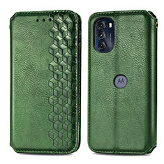 Handytasche Stand Schutzhülle Flip Leder Hülle S01D für Motorola Moto G 5G (2022) Grün