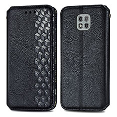 Handytasche Stand Schutzhülle Flip Leder Hülle S01D für Motorola Moto G Power (2021) Schwarz