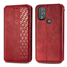 Handytasche Stand Schutzhülle Flip Leder Hülle S01D für Motorola Moto G Power (2022) Rot