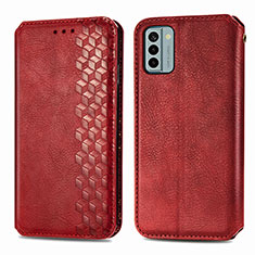 Handytasche Stand Schutzhülle Flip Leder Hülle S01D für Nokia G22 Rot