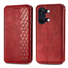 Handytasche Stand Schutzhülle Flip Leder Hülle S01D für OnePlus Ace 2V 5G Rot