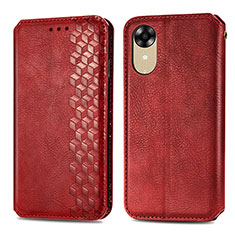 Handytasche Stand Schutzhülle Flip Leder Hülle S01D für Oppo A17K Rot