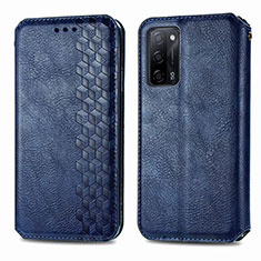 Handytasche Stand Schutzhülle Flip Leder Hülle S01D für Oppo A53s 5G Blau