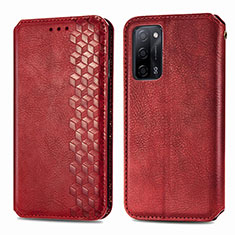 Handytasche Stand Schutzhülle Flip Leder Hülle S01D für Oppo A53s 5G Rot