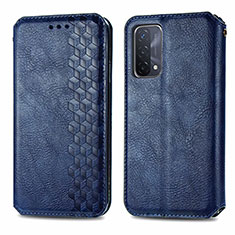 Handytasche Stand Schutzhülle Flip Leder Hülle S01D für Oppo A54 5G Blau